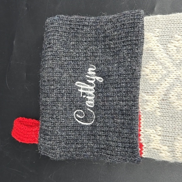 NEW CAITLYN Pottery Barn Christmas Holiday Stocking Wool Blend Fair Isle - Picture 2 of 8